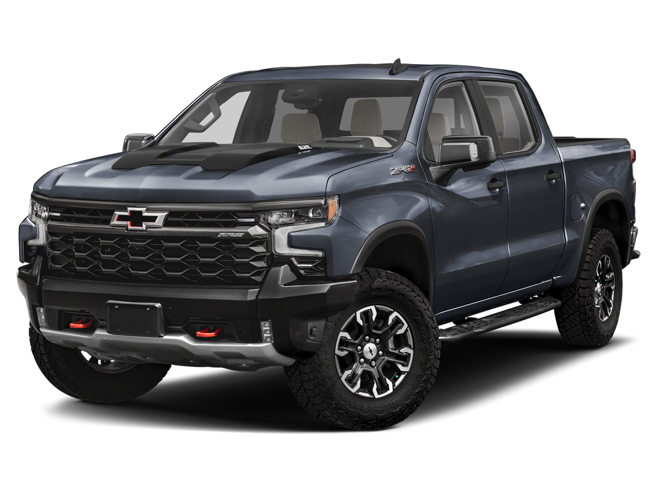 2022 Chevrolet Silverado 1500 ZR2 in Summit White — front three-quarter view