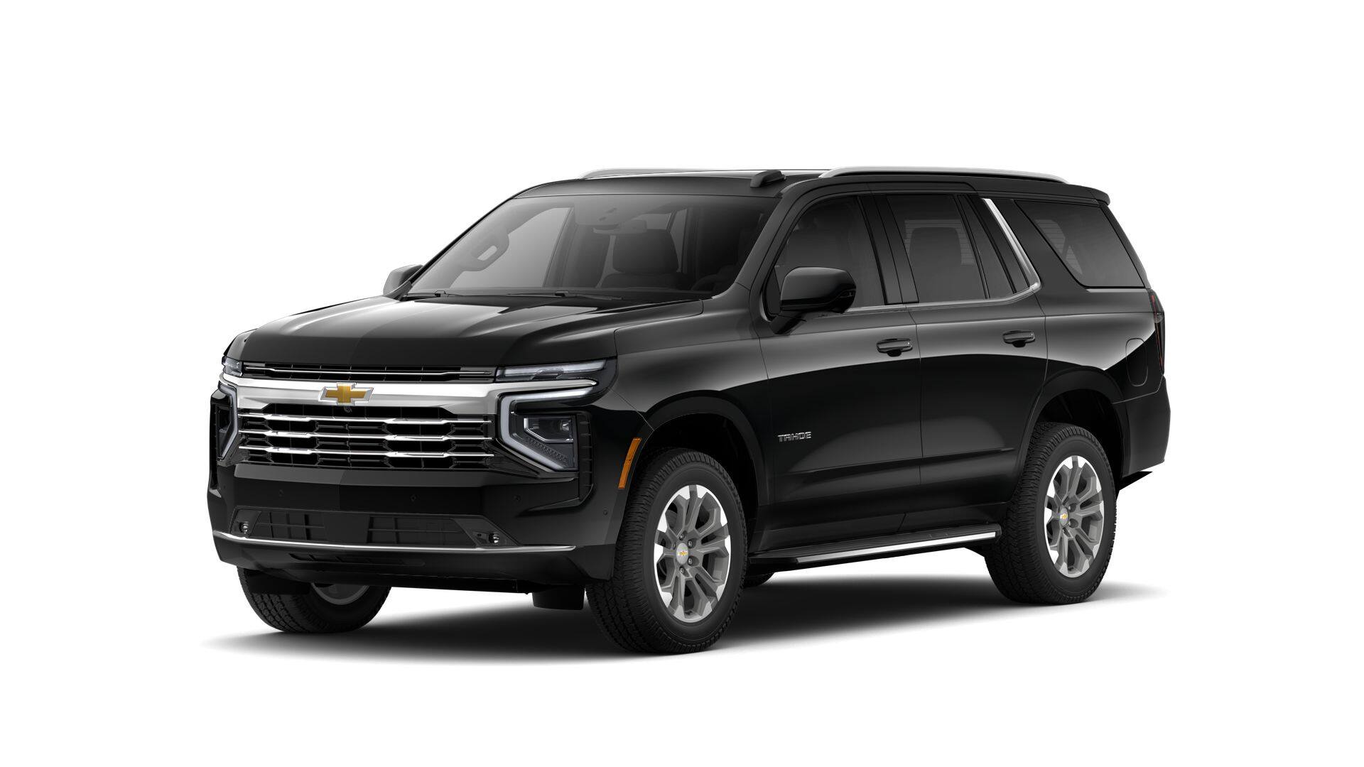 2026 Chevrolet Tahoe LT in Black — front three-quarter view