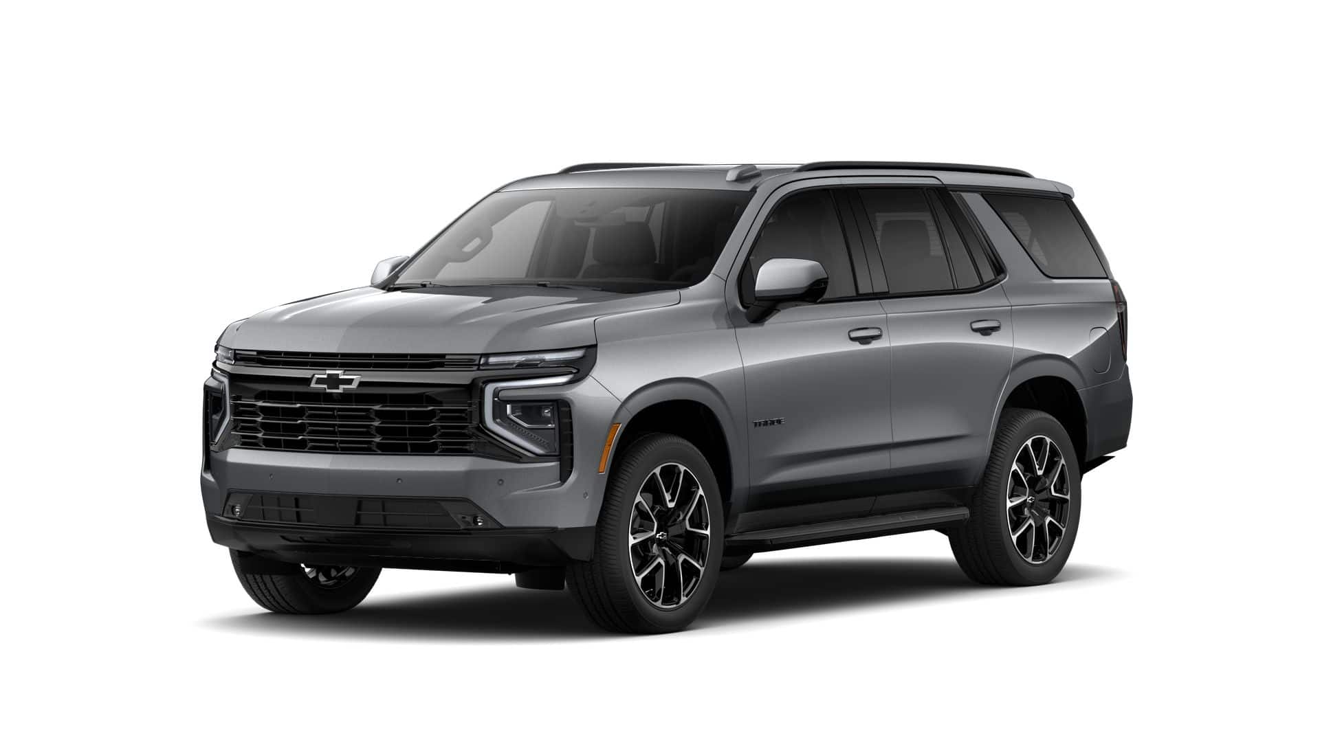 2026 Chevrolet Tahoe RST in Sterling Gray Metallic — front three-quarter view