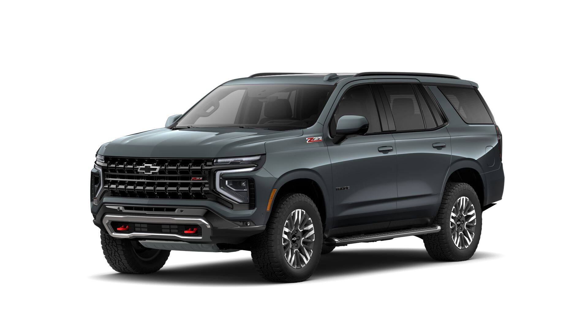 2026 Chevrolet Tahoe Z71 in Cypress Gray — front three-quarter view