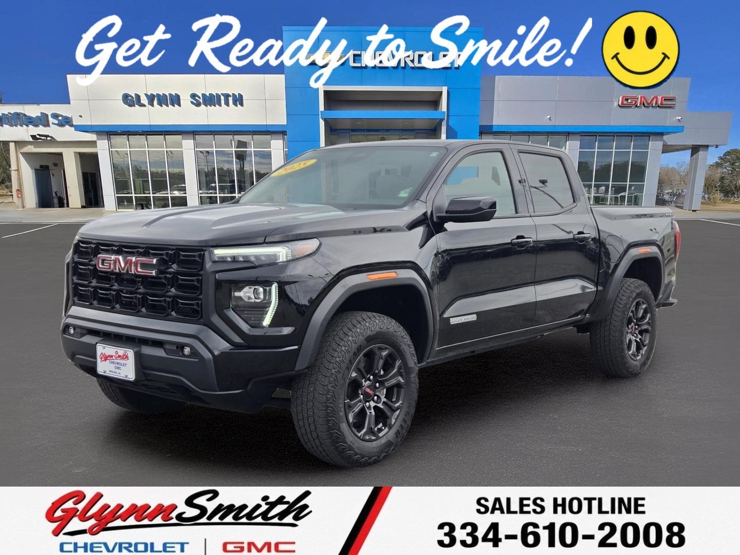 2025 GMC Canyon Elevation in Onyx Black — front three-quarter view
