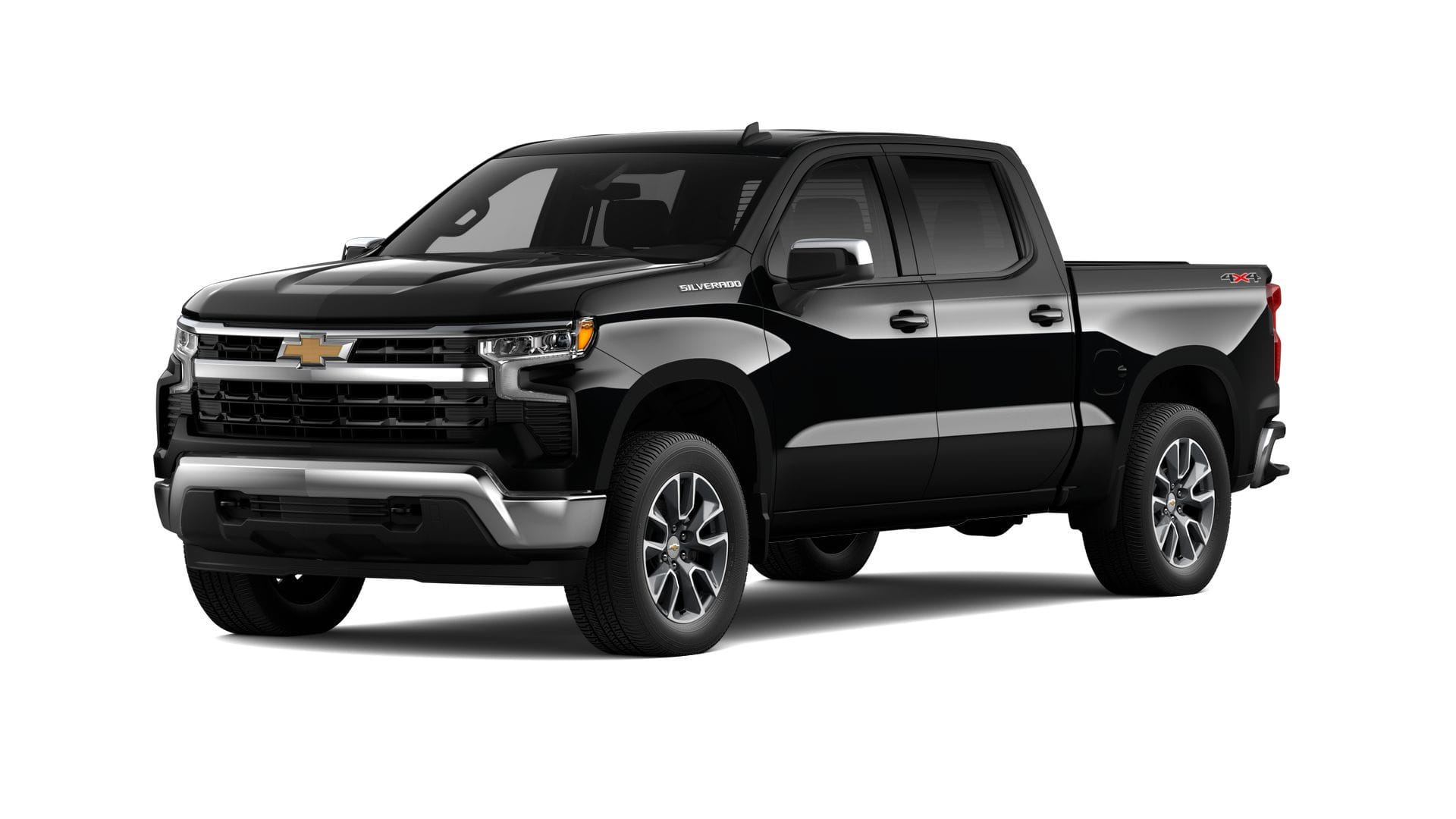 2026 Chevrolet Silverado 1500 LT in Black — front three-quarter view