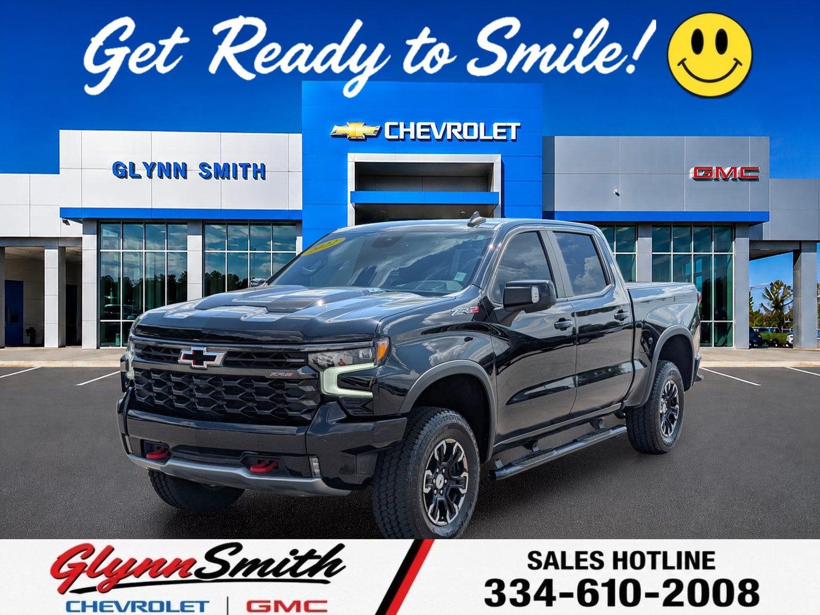 2022 Chevrolet Silverado 1500 ZR2 in Black — front three-quarter view