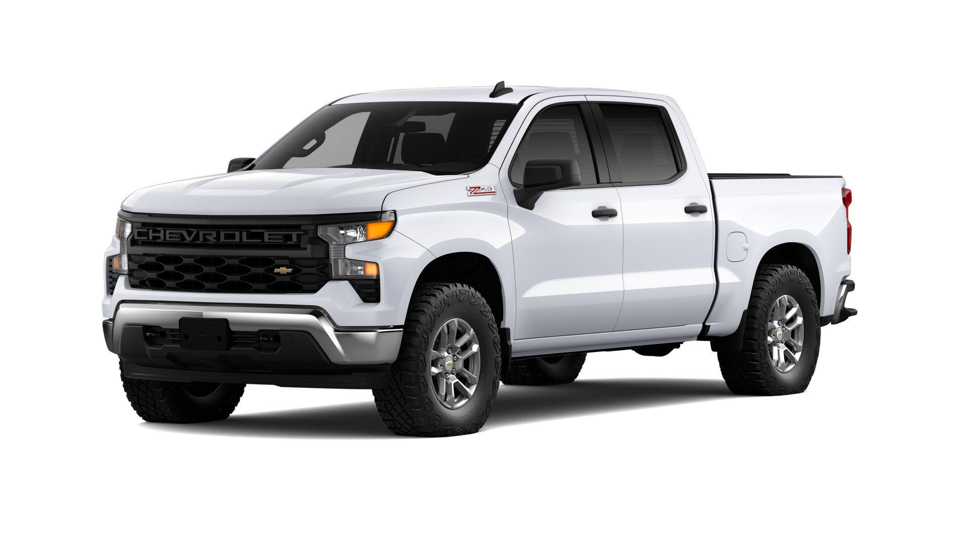 2026 Chevrolet Silverado 1500 WT in Summit White — front three-quarter view