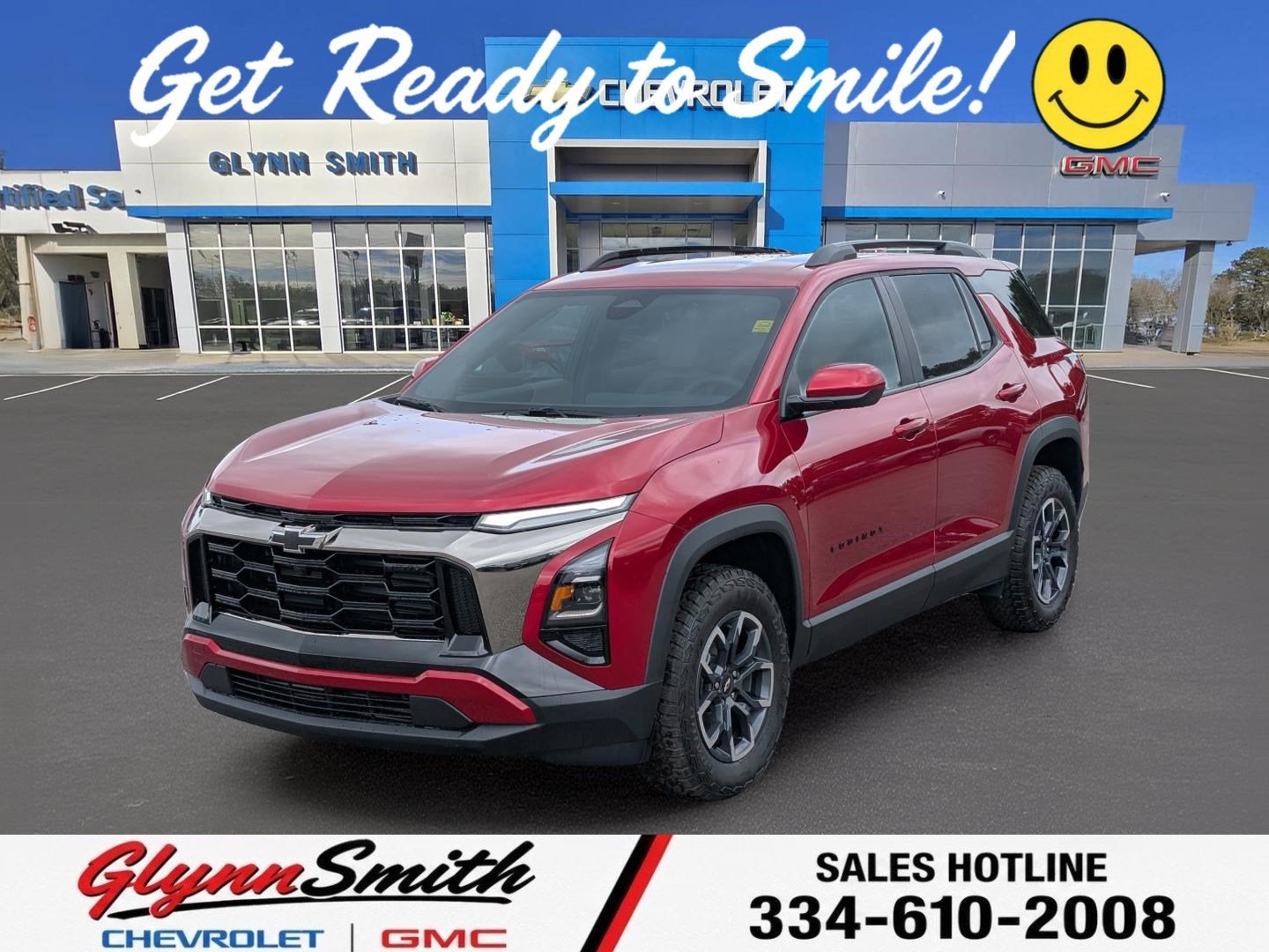 2026 Chevrolet Equinox ACTIV in Radiant Red Tintcoat — front three-quarter view