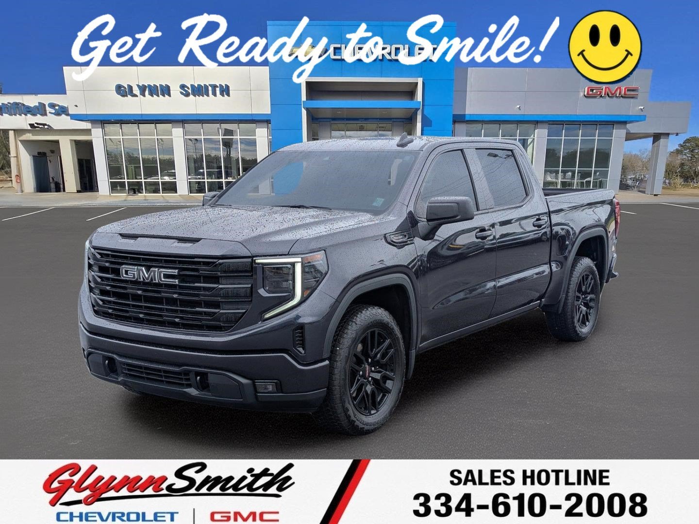 2026 GMC Sierra 1500 Elevation in Titanium Rush Metallic — front three-quarter view