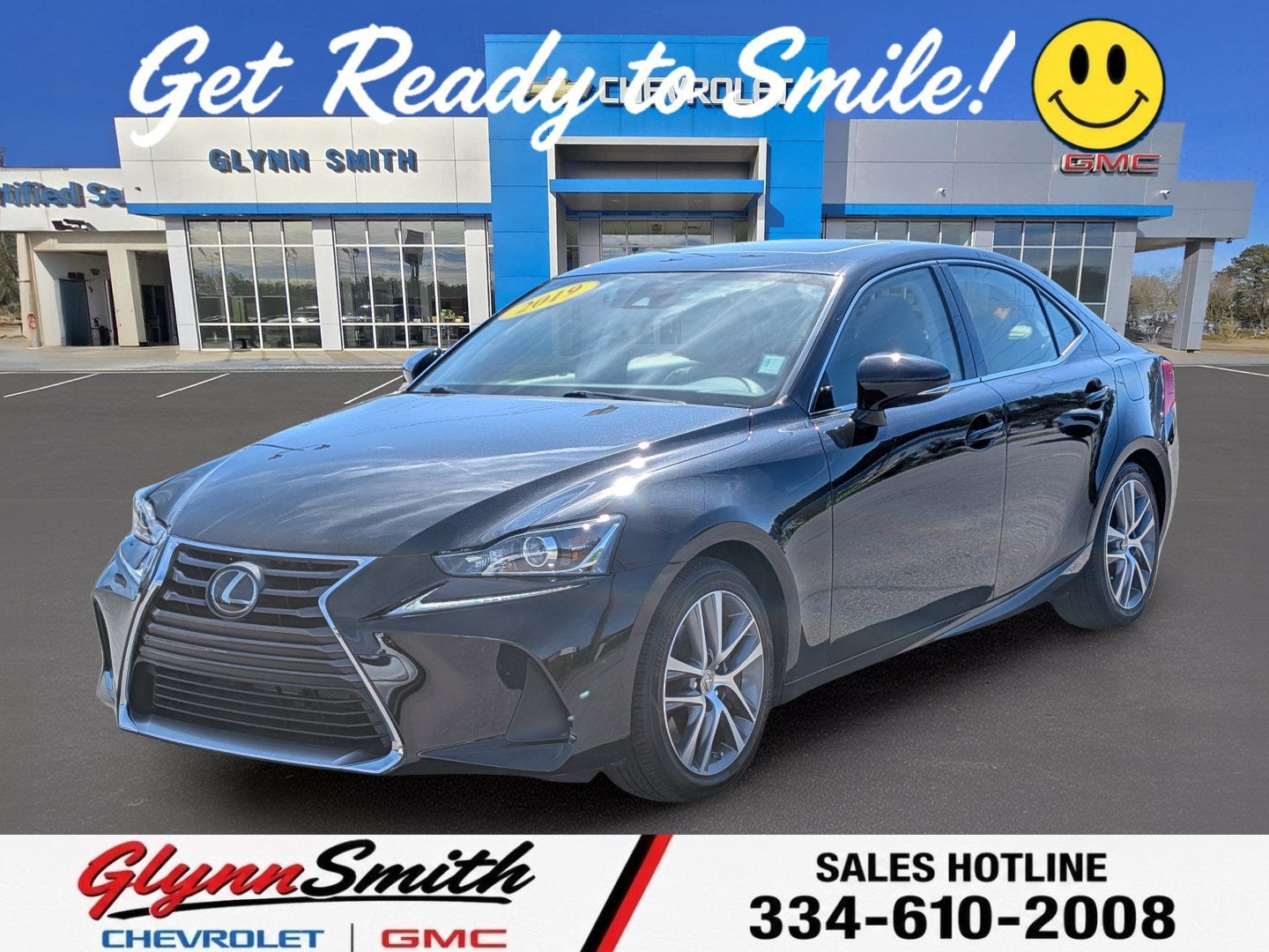 2019 Lexus IS IS 300 in Obsidian — front three-quarter view