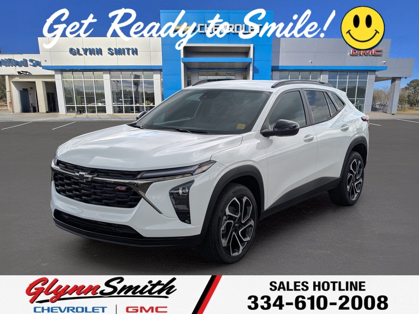 2026 Chevrolet Trax 2RS in Summit White — front three-quarter view