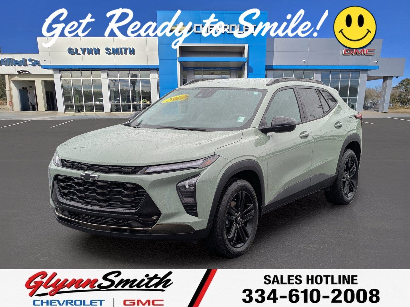 2025 Chevrolet Trax ACTIV in Cacti Green — front three-quarter view